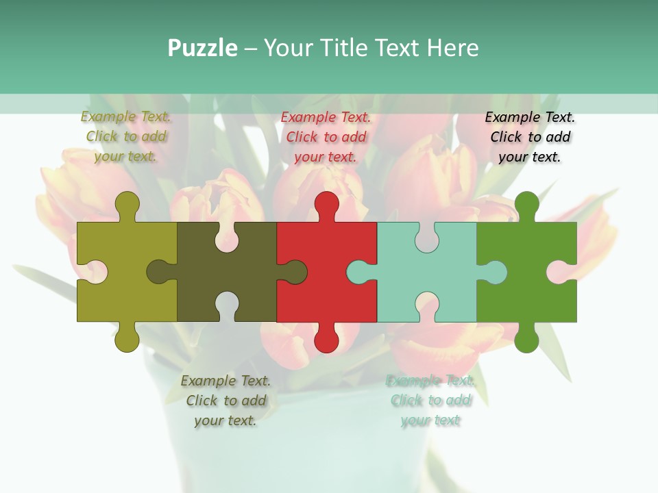 Easter Decoration Table Decoration Tulip PowerPoint Template