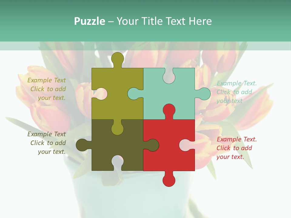 Easter Decoration Table Decoration Tulip PowerPoint Template