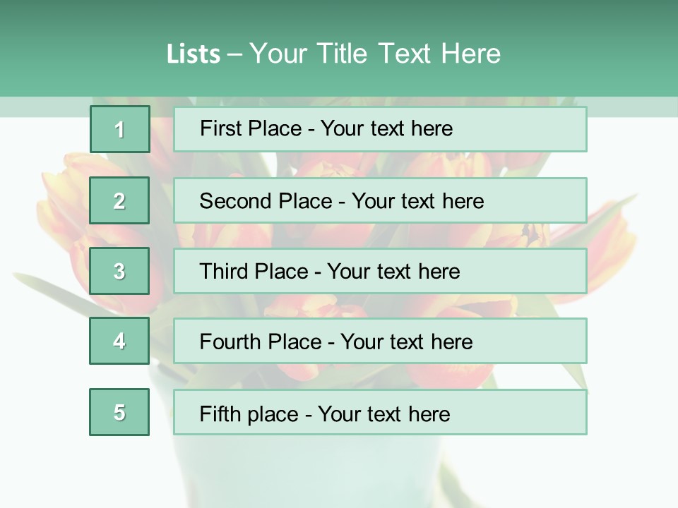 Easter Decoration Table Decoration Tulip PowerPoint Template