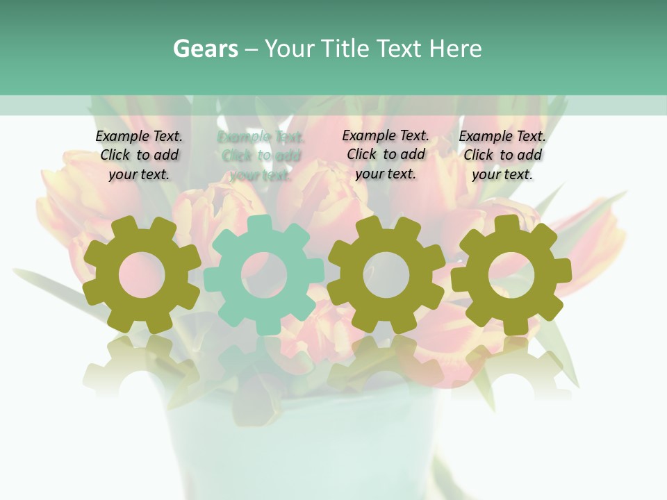 Easter Decoration Table Decoration Tulip PowerPoint Template