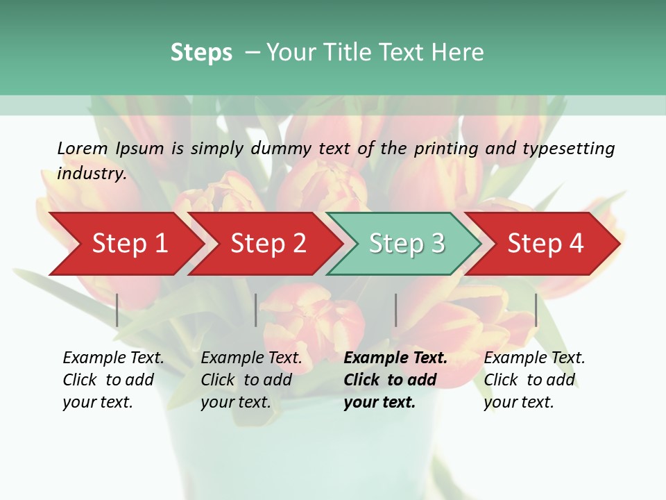Easter Decoration Table Decoration Tulip PowerPoint Template