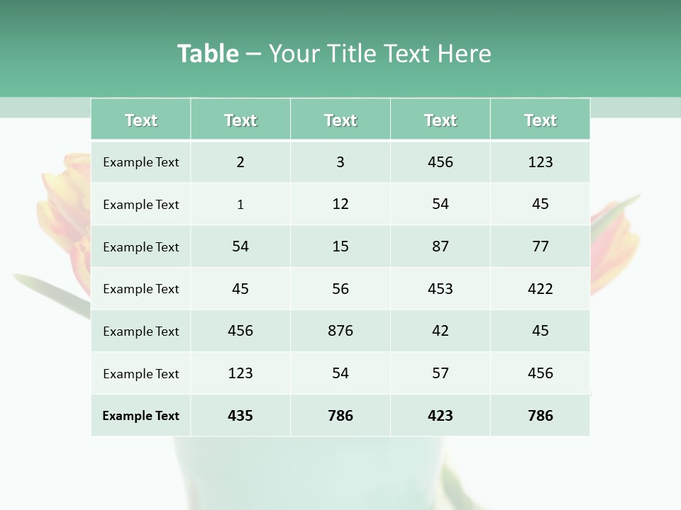 Easter Decoration Table Decoration Tulip PowerPoint Template