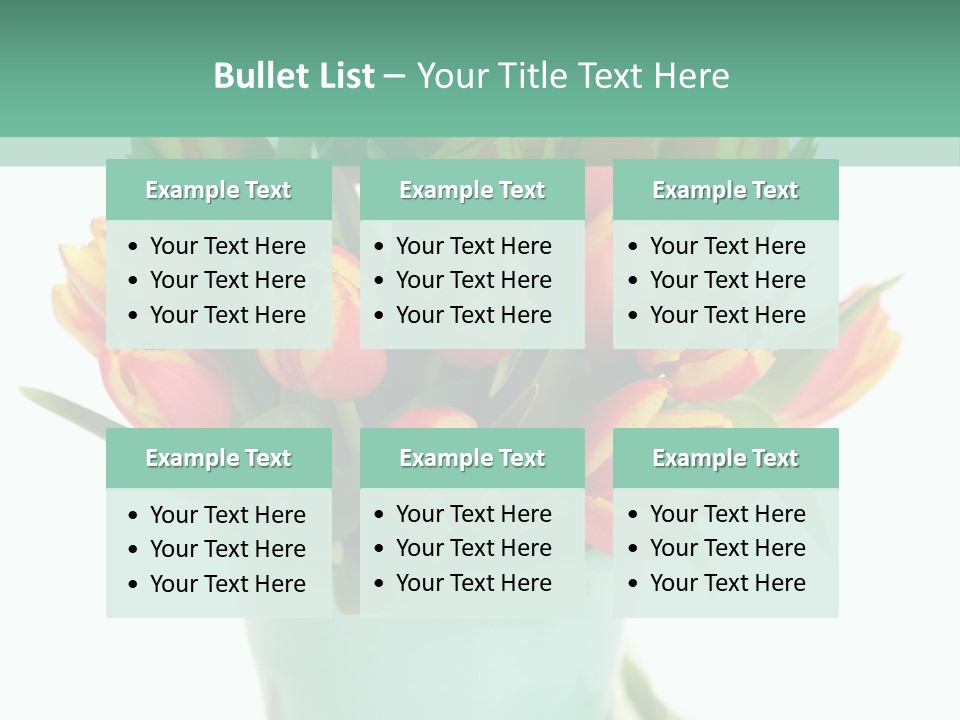 Easter Decoration Table Decoration Tulip PowerPoint Template