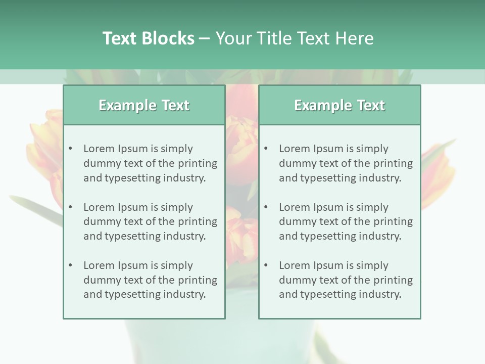 Easter Decoration Table Decoration Tulip PowerPoint Template