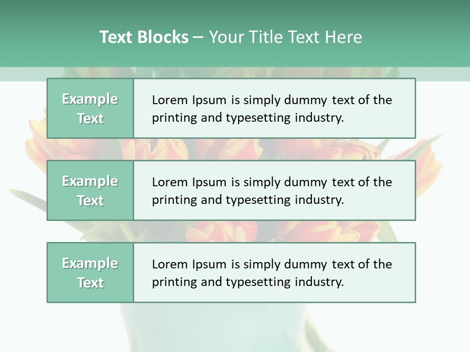 Easter Decoration Table Decoration Tulip PowerPoint Template