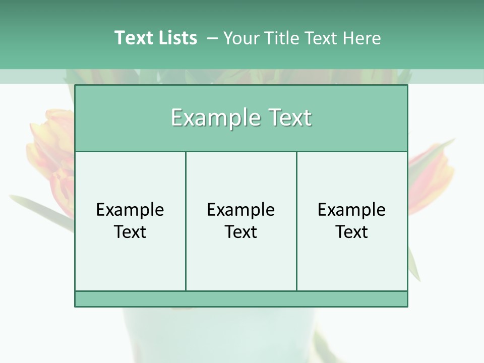 Easter Decoration Table Decoration Tulip PowerPoint Template