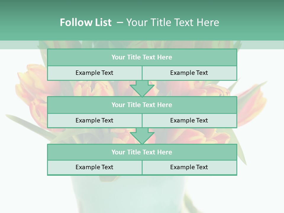 Easter Decoration Table Decoration Tulip PowerPoint Template