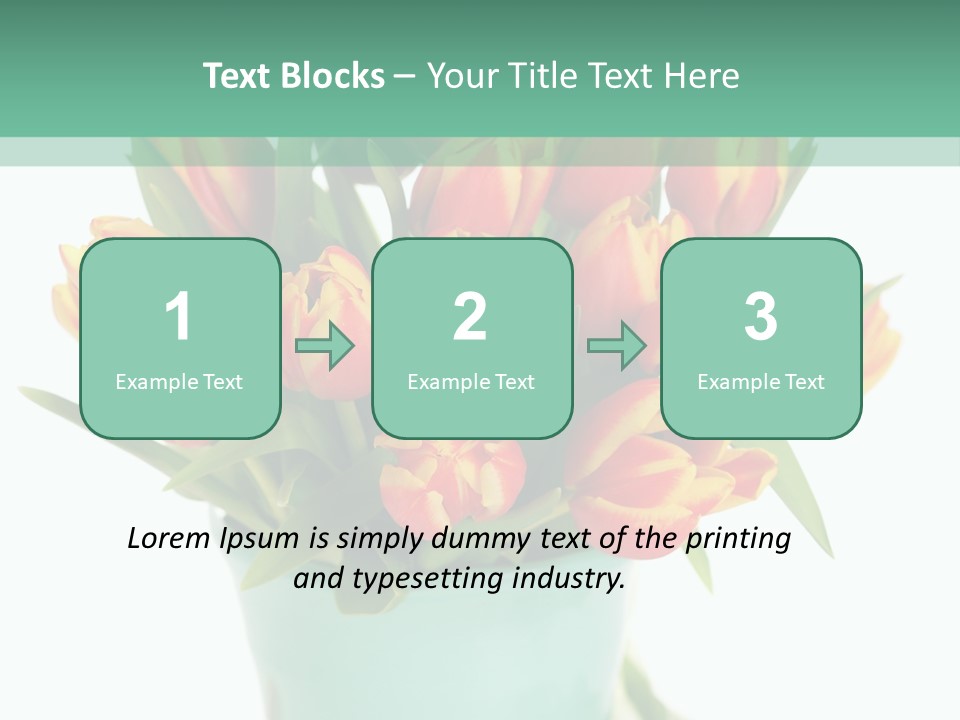 Easter Decoration Table Decoration Tulip PowerPoint Template