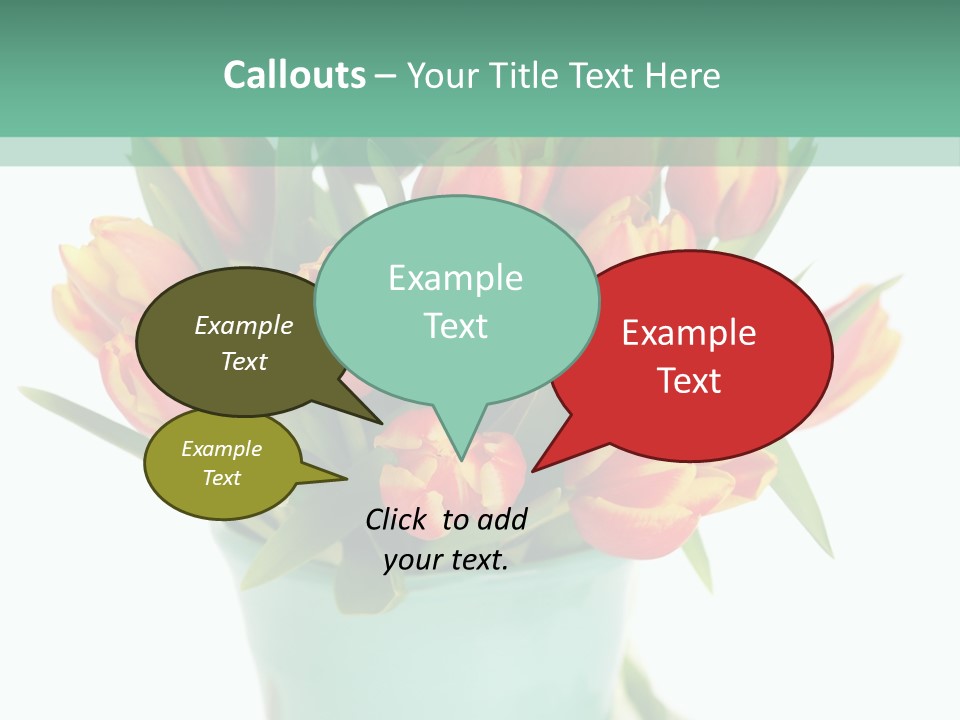 Easter Decoration Table Decoration Tulip PowerPoint Template