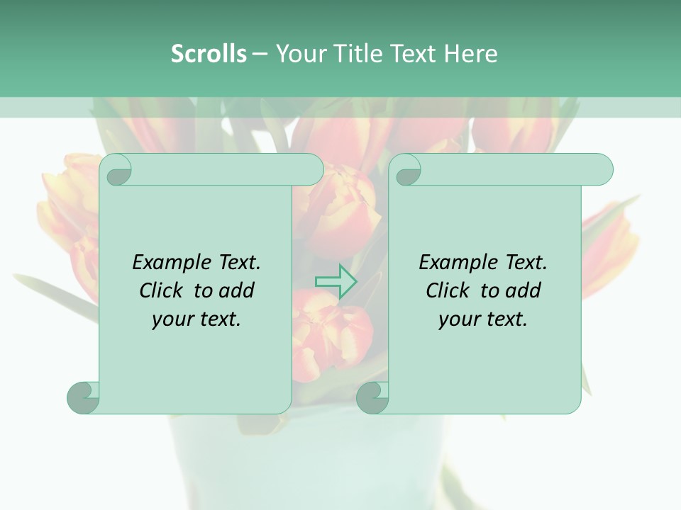 Easter Decoration Table Decoration Tulip PowerPoint Template