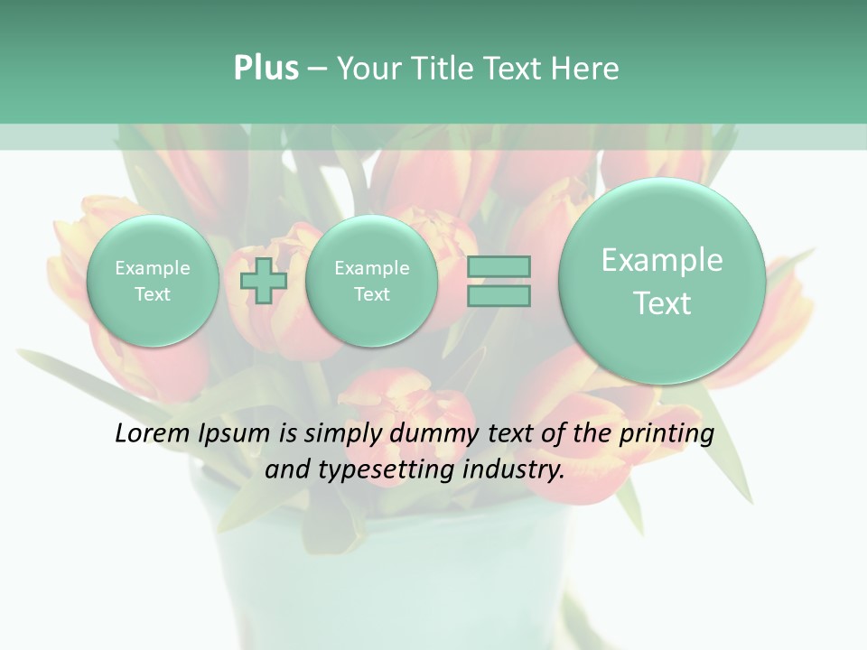 Easter Decoration Table Decoration Tulip PowerPoint Template