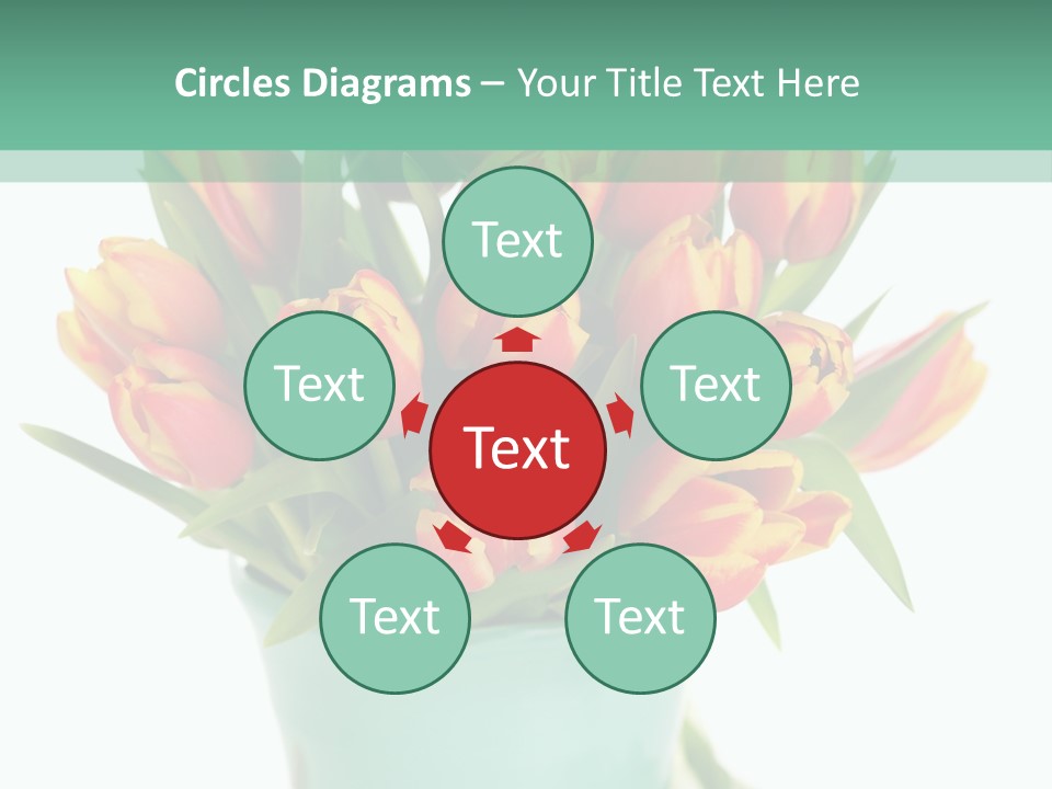 Easter Decoration Table Decoration Tulip PowerPoint Template