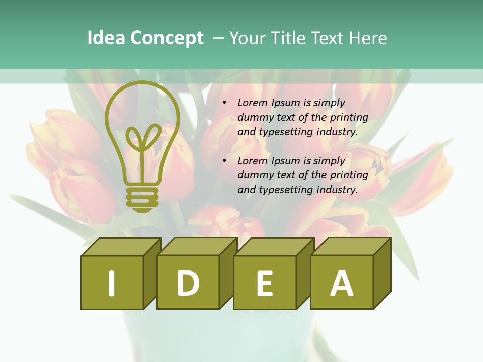 Easter Decoration Table Decoration Tulip PowerPoint Template