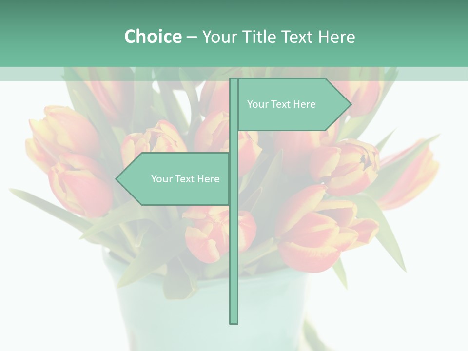 Easter Decoration Table Decoration Tulip PowerPoint Template