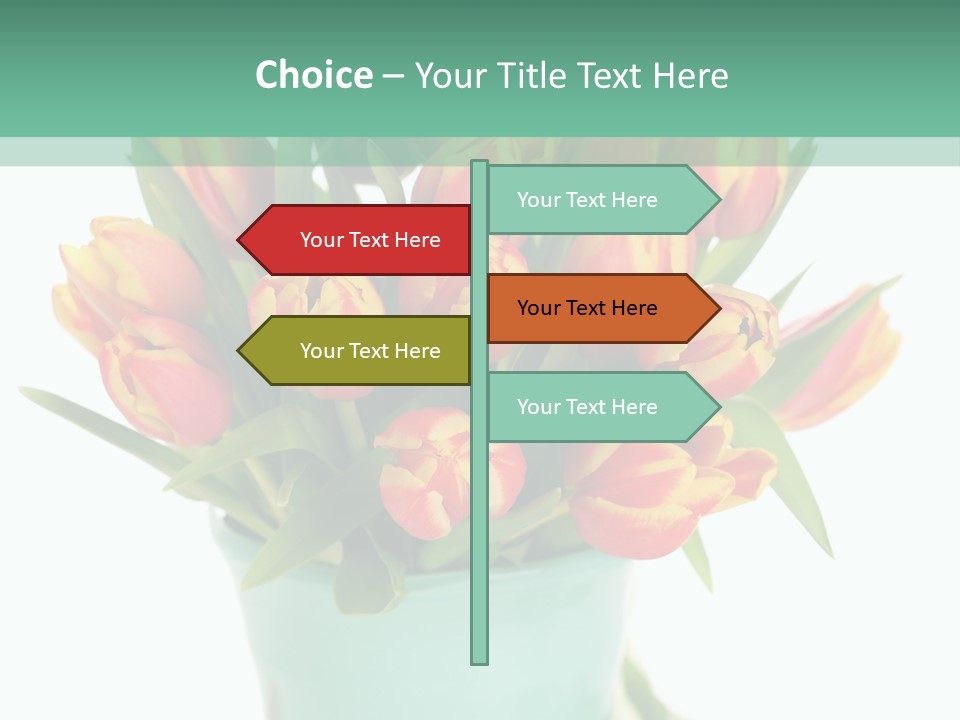 Easter Decoration Table Decoration Tulip PowerPoint Template