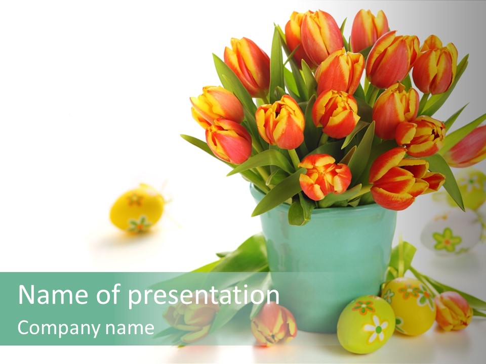 Easter Eggs Nature Leaf PowerPoint Template