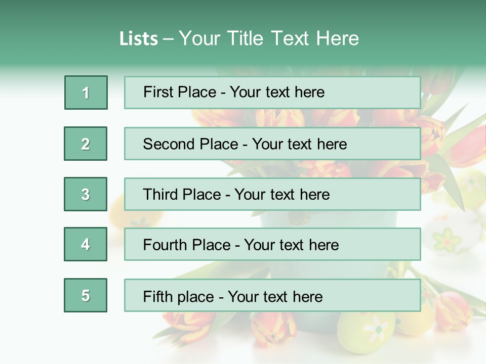 Easter Eggs Nature Leaf PowerPoint Template
