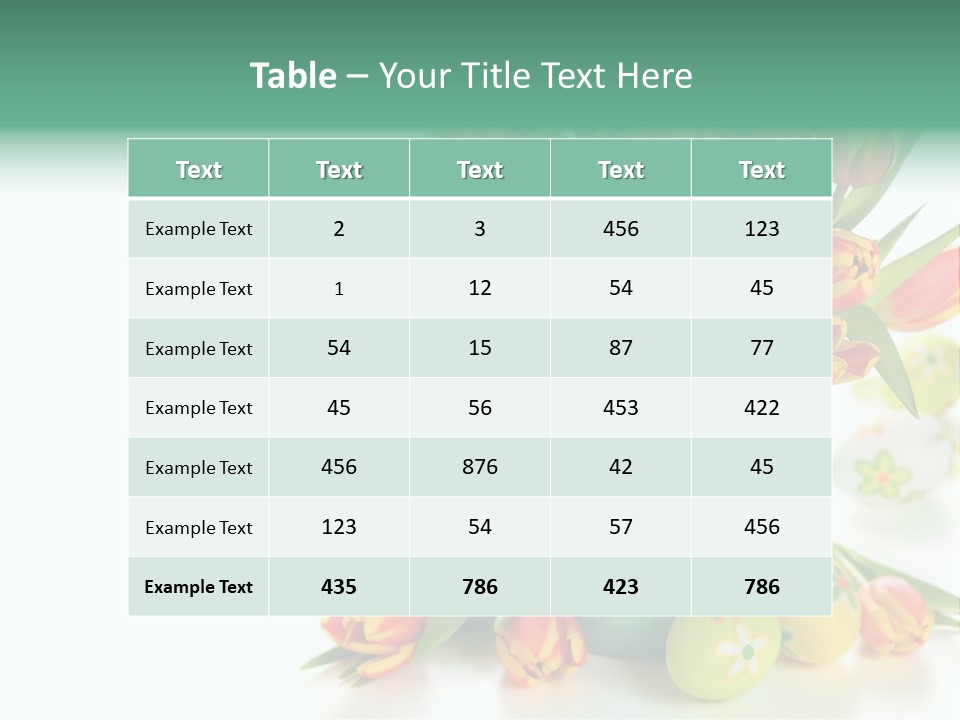 Easter Eggs Nature Leaf PowerPoint Template