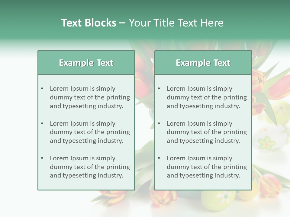 Easter Eggs Nature Leaf PowerPoint Template