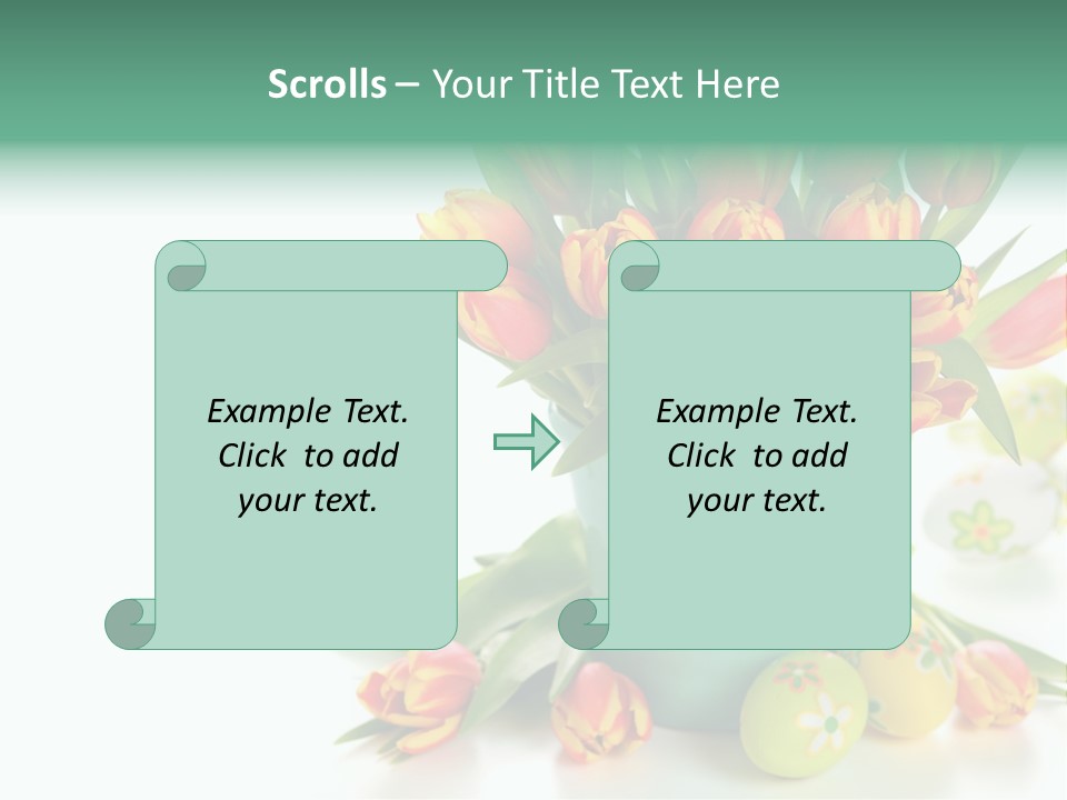 Easter Eggs Nature Leaf PowerPoint Template