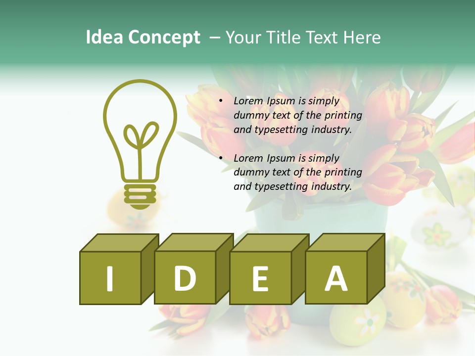 Easter Eggs Nature Leaf PowerPoint Template