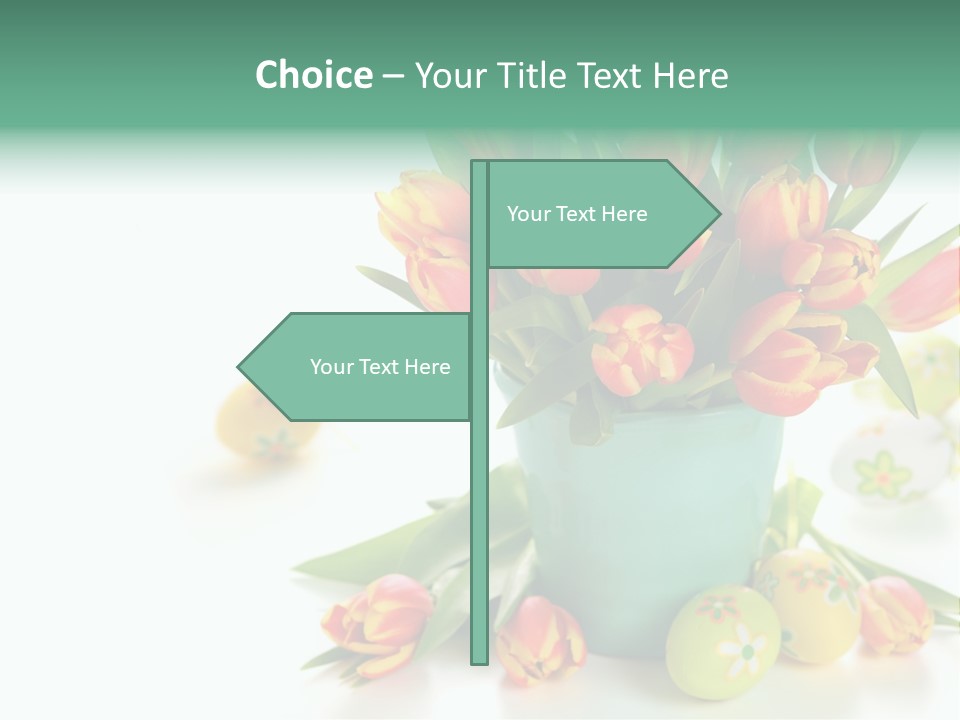 Easter Eggs Nature Leaf PowerPoint Template