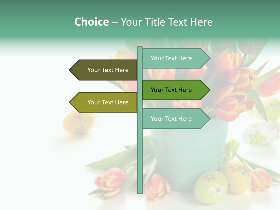 Easter Eggs Nature Leaf PowerPoint Template