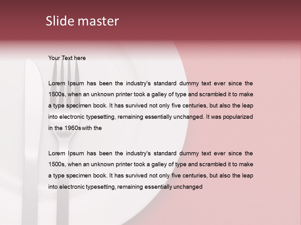 Metal Empty Dish PowerPoint Template