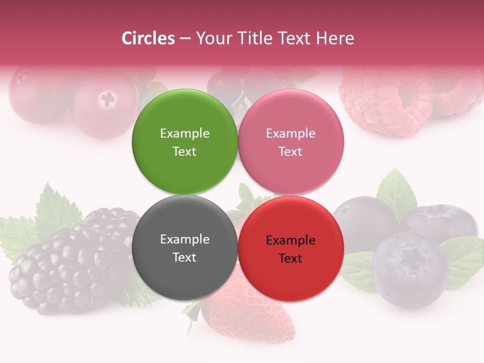 Raspberry Herbal Strawberry PowerPoint Template
