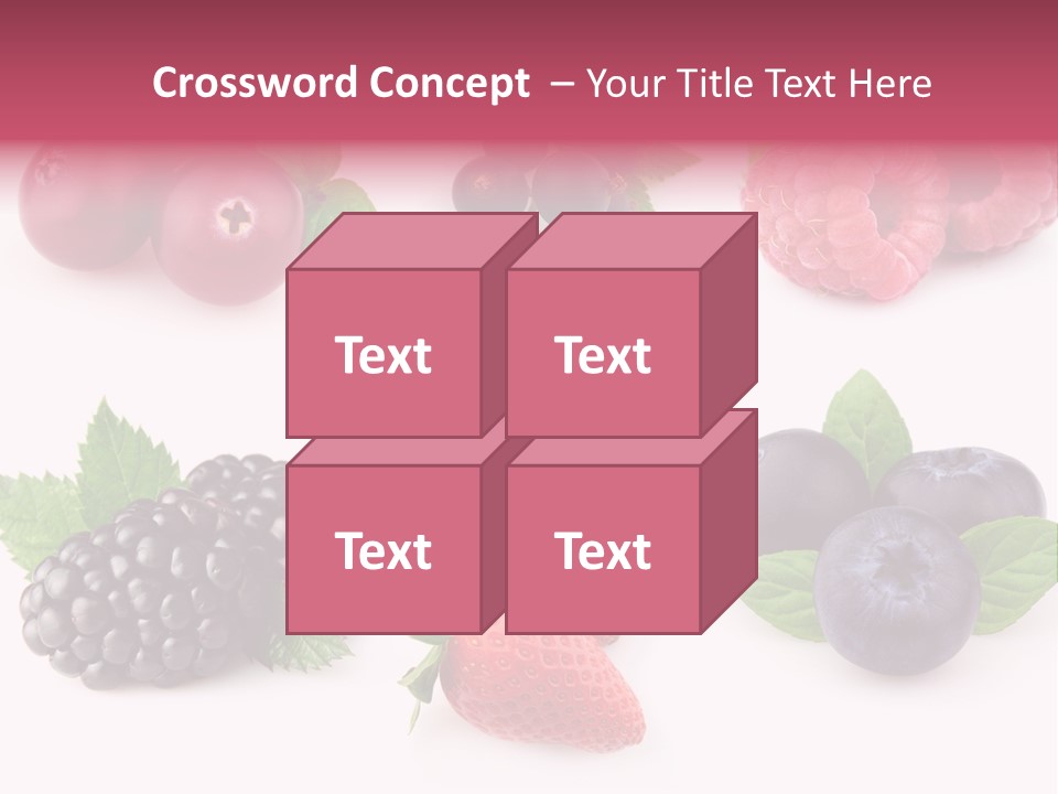 Raspberry Herbal Strawberry PowerPoint Template