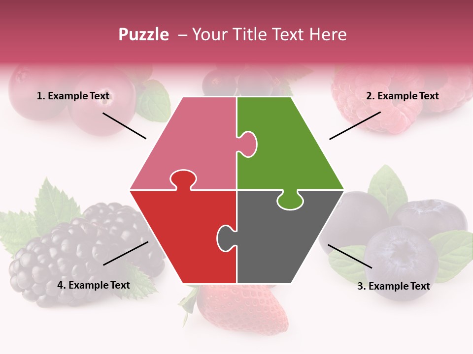 Raspberry Herbal Strawberry PowerPoint Template