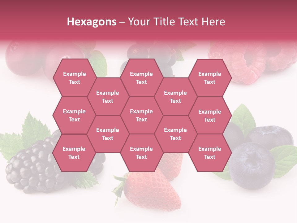Raspberry Herbal Strawberry PowerPoint Template