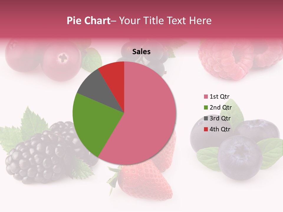 Raspberry Herbal Strawberry PowerPoint Template