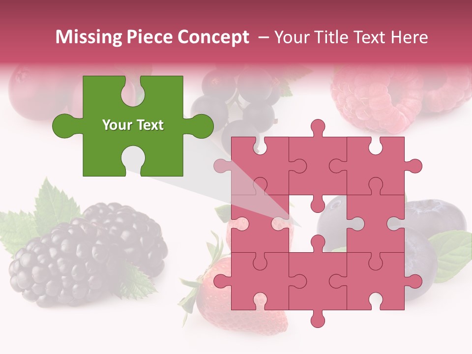 Raspberry Herbal Strawberry PowerPoint Template