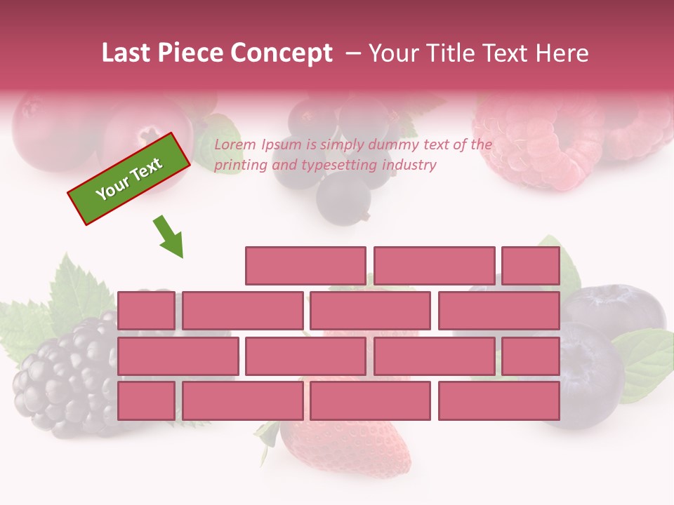 Raspberry Herbal Strawberry PowerPoint Template