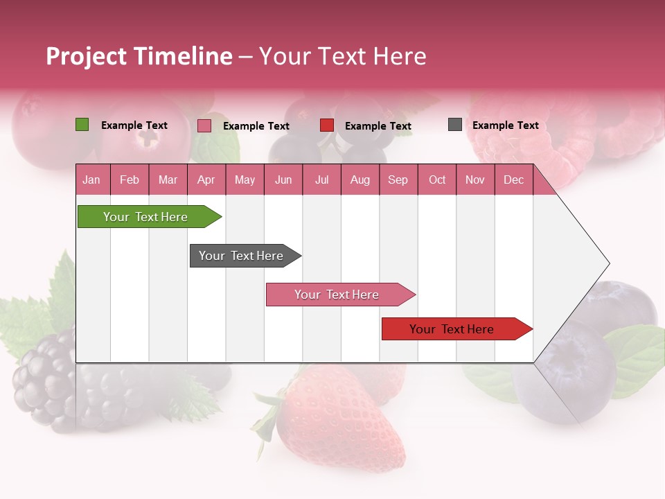 Raspberry Herbal Strawberry PowerPoint Template