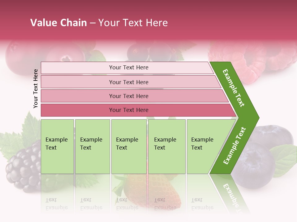 Raspberry Herbal Strawberry PowerPoint Template