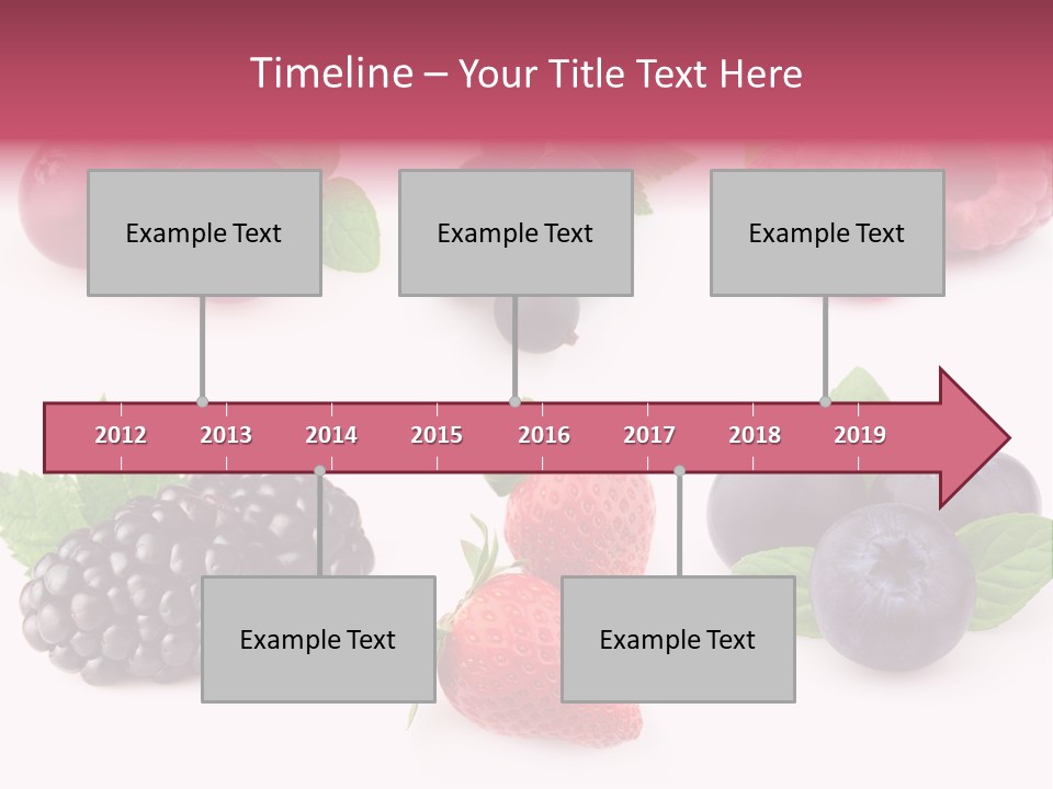 Raspberry Herbal Strawberry PowerPoint Template
