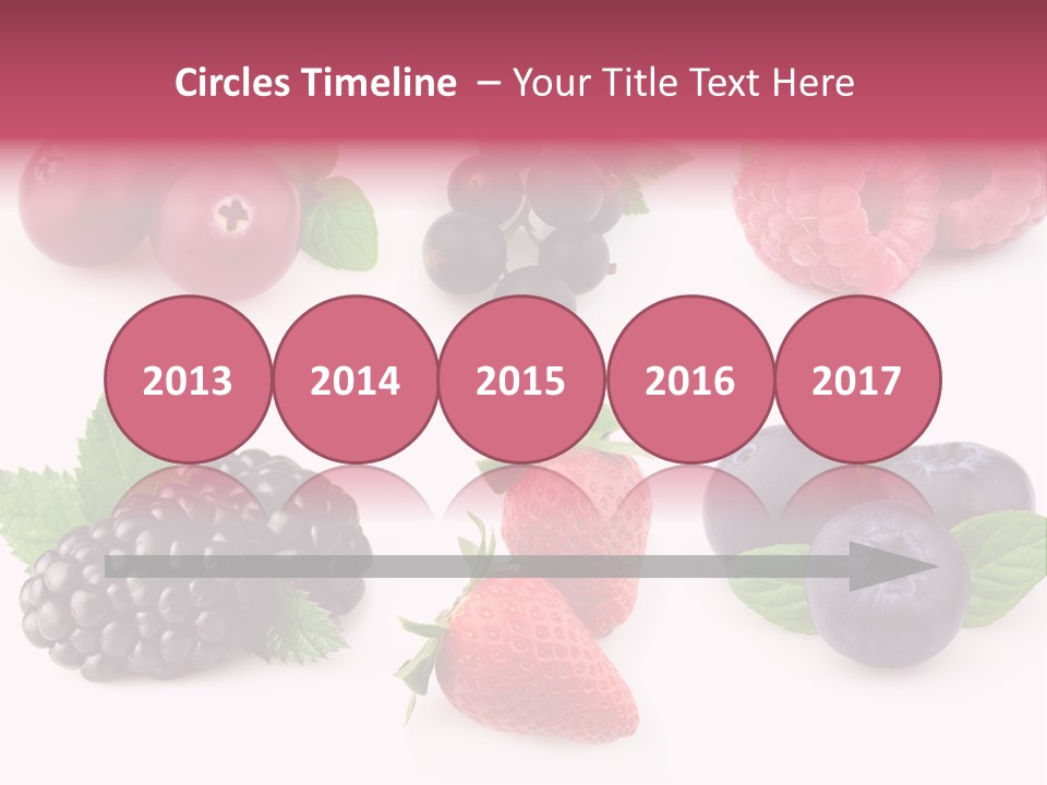 Raspberry Herbal Strawberry PowerPoint Template