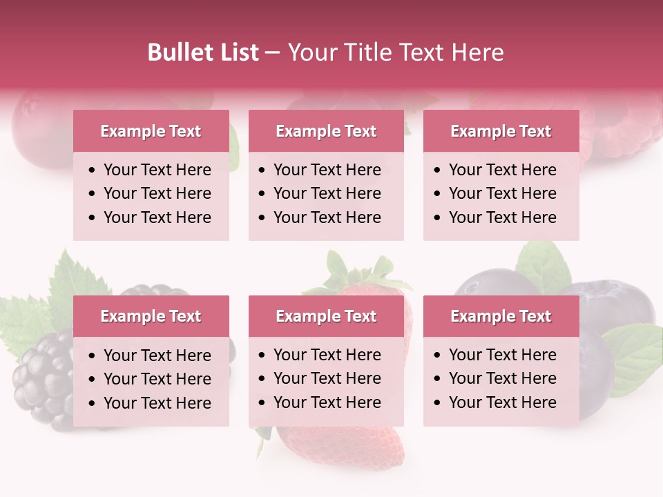 Raspberry Herbal Strawberry PowerPoint Template