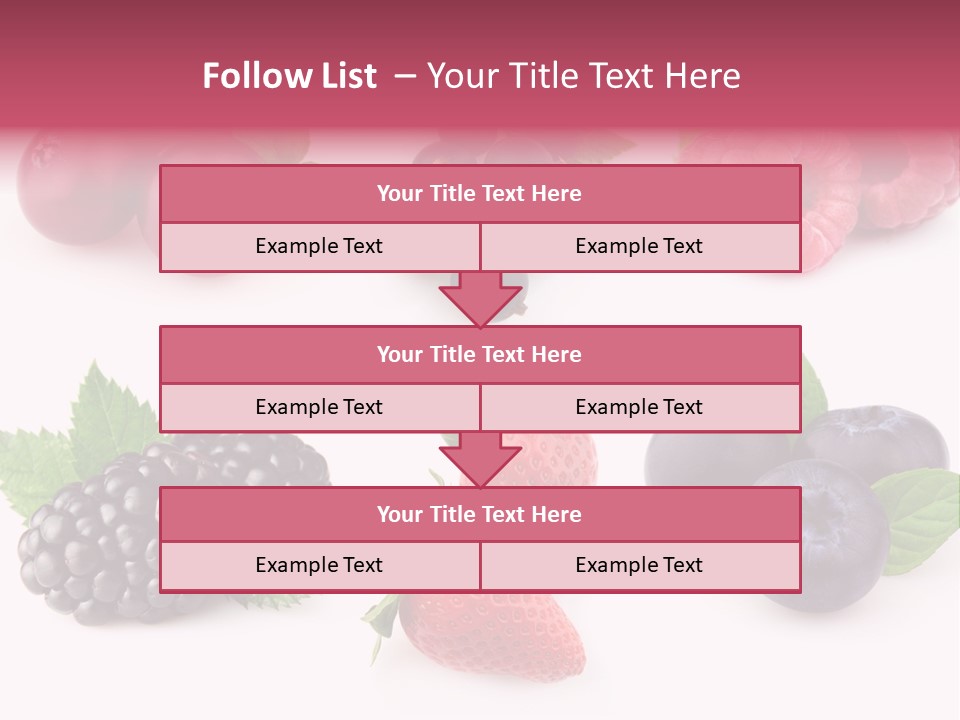 Raspberry Herbal Strawberry PowerPoint Template