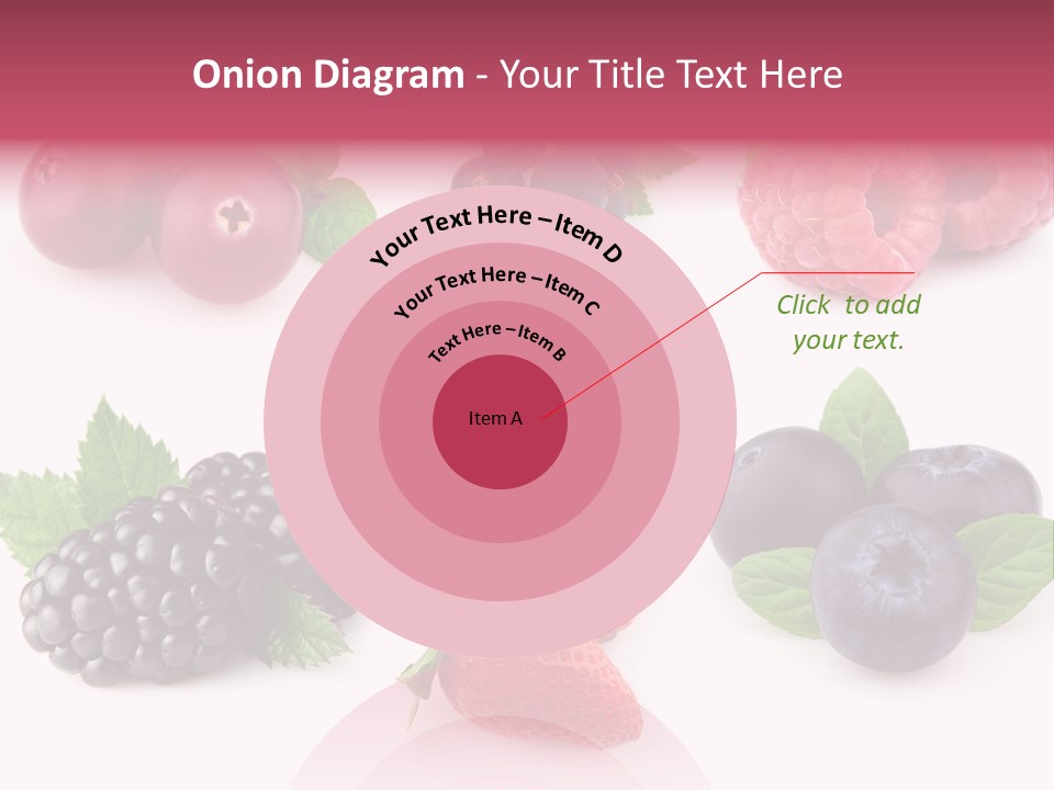 Raspberry Herbal Strawberry PowerPoint Template