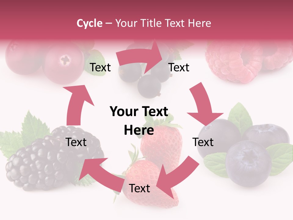 Raspberry Herbal Strawberry PowerPoint Template