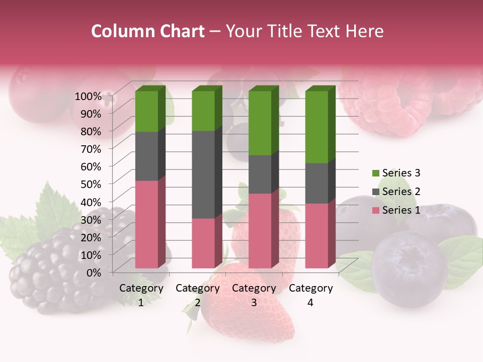Raspberry Herbal Strawberry PowerPoint Template