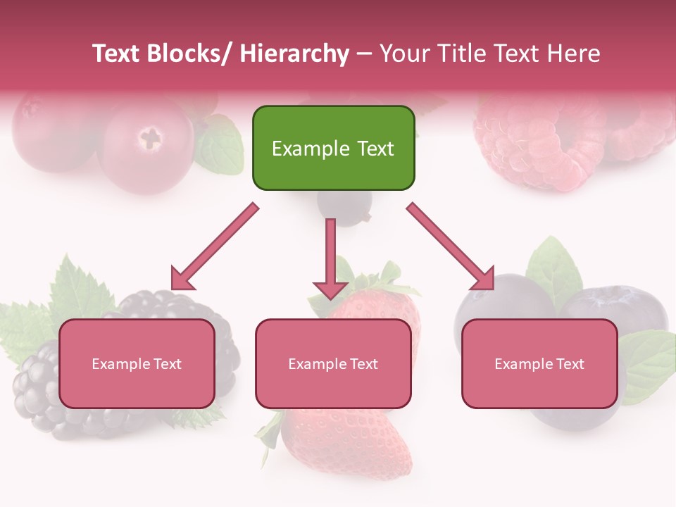 Raspberry Herbal Strawberry PowerPoint Template