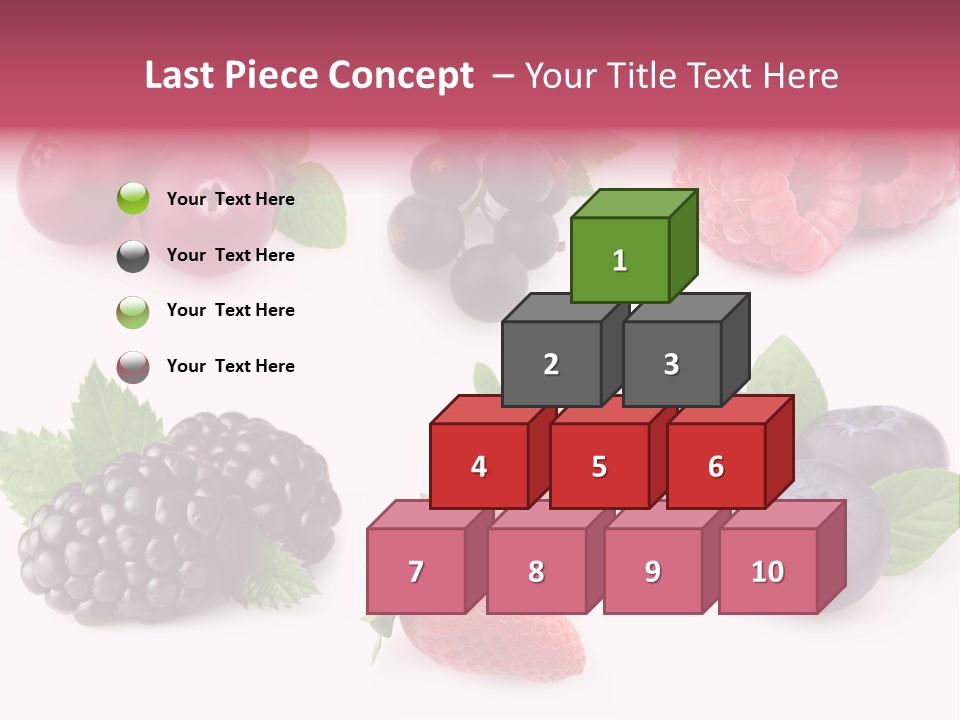 Raspberry Herbal Strawberry PowerPoint Template