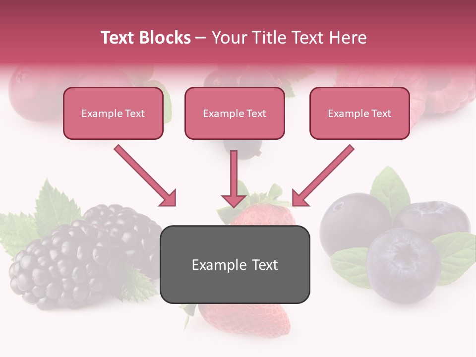 Raspberry Herbal Strawberry PowerPoint Template