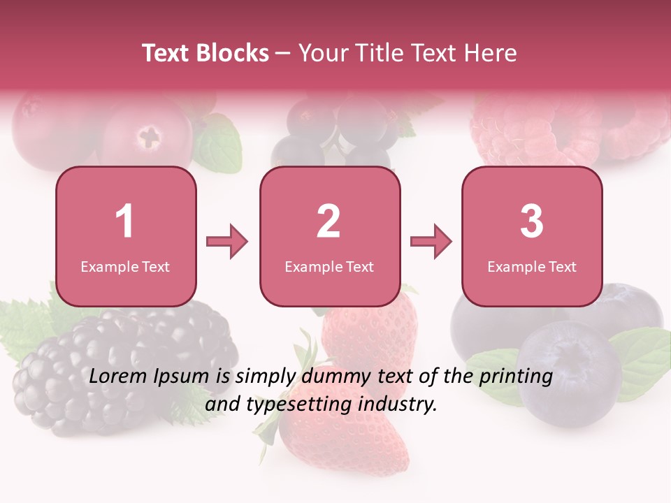 Raspberry Herbal Strawberry PowerPoint Template