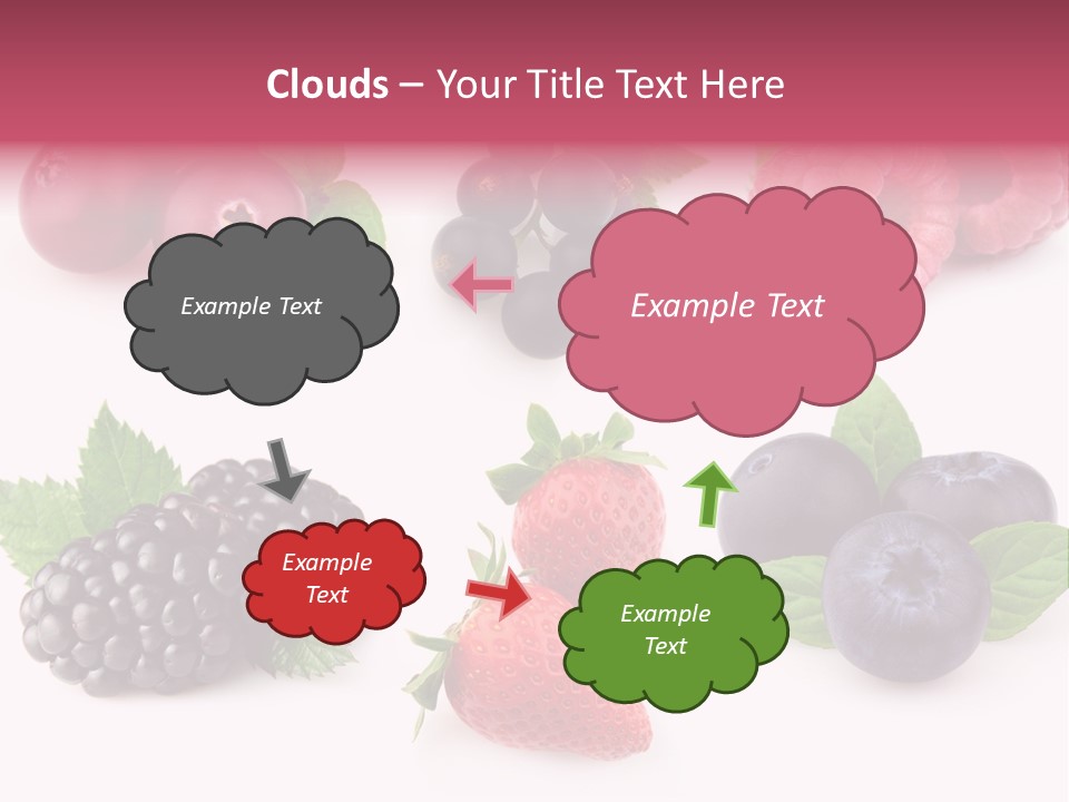 Raspberry Herbal Strawberry PowerPoint Template