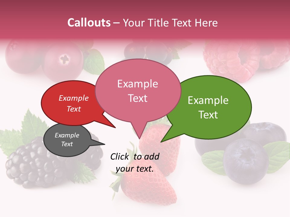 Raspberry Herbal Strawberry PowerPoint Template